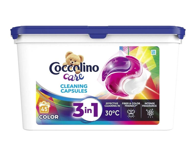 Капсули для прання кольорових речей Coccolino Care, 45шт.