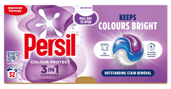 Капсули для прання кольорових речей Persil 3 in 1 Colour Protect, 32шт.