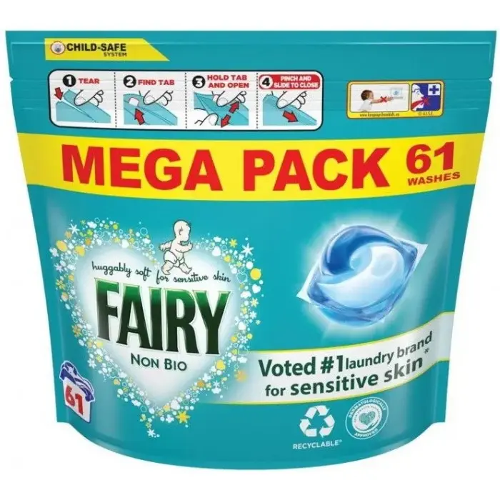 Капсулы Fairy Non-Bio для стирки детского белья, 61 шт
