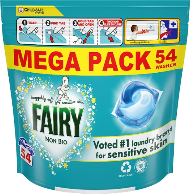 Капсулы Fairy Non-Bio для стирки детского белья, 58 шт