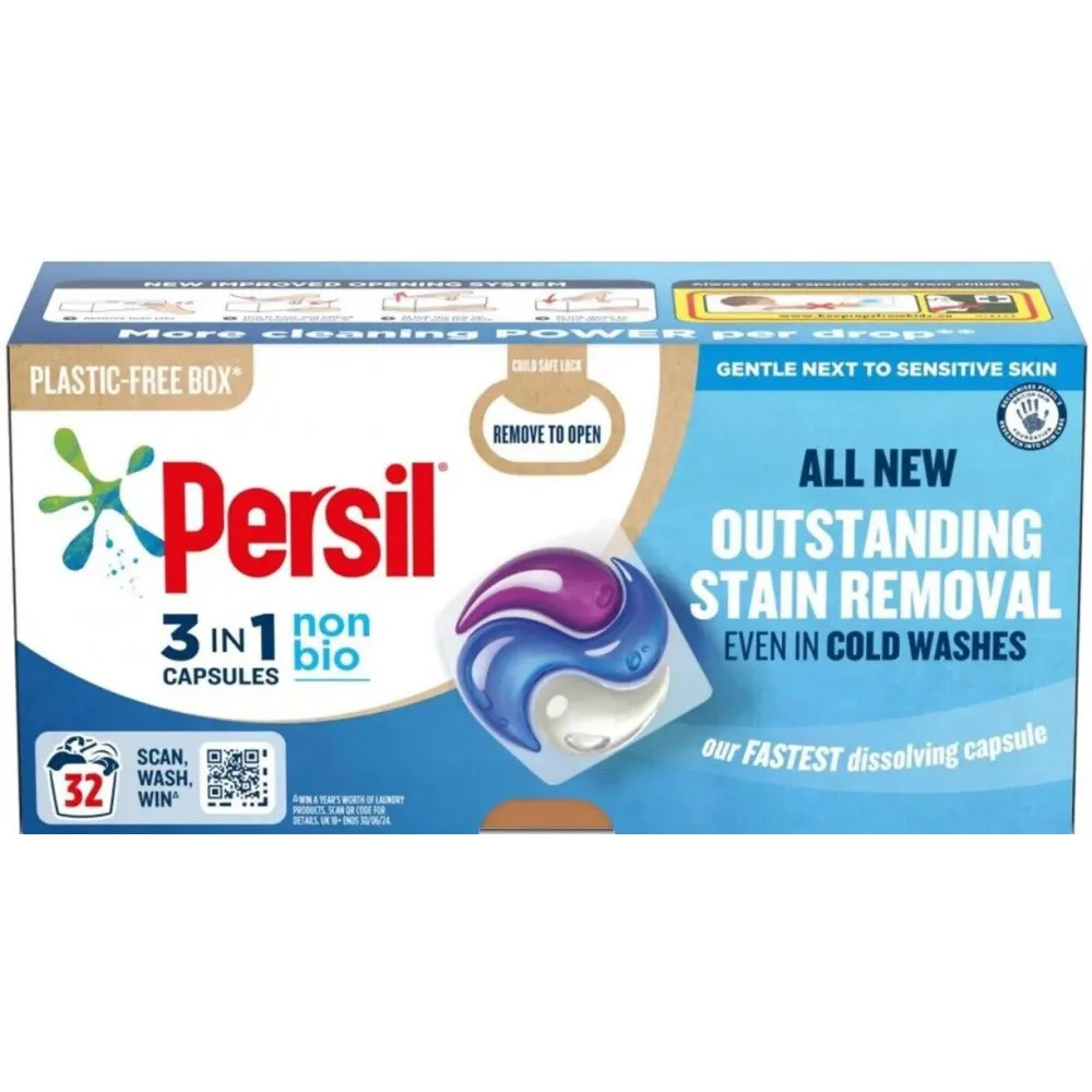 Капсули для прання дитячих речей Persil 3 in 1 Non Bio, 32шт.