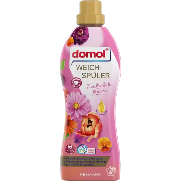 Кондиціонер для білизни, Domol Magical Flowers 40 прань, 1 л.