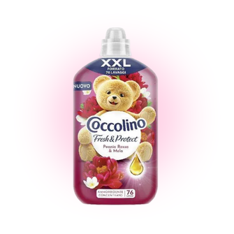 Кондиціонер для білизни Coccolino Intense Care концентрований кондиціонер для прання Peonia Rossa & Mela 1,75 л (76 прань)
