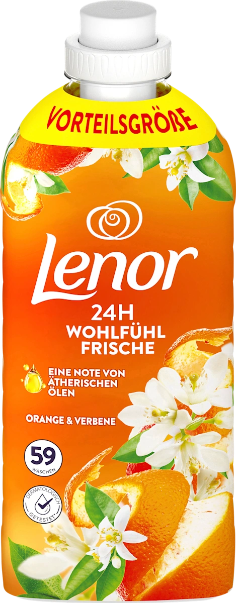 Кондиціонер для білизни, Lenor Апельсин і вербена, 59 прань, 1.239 л
