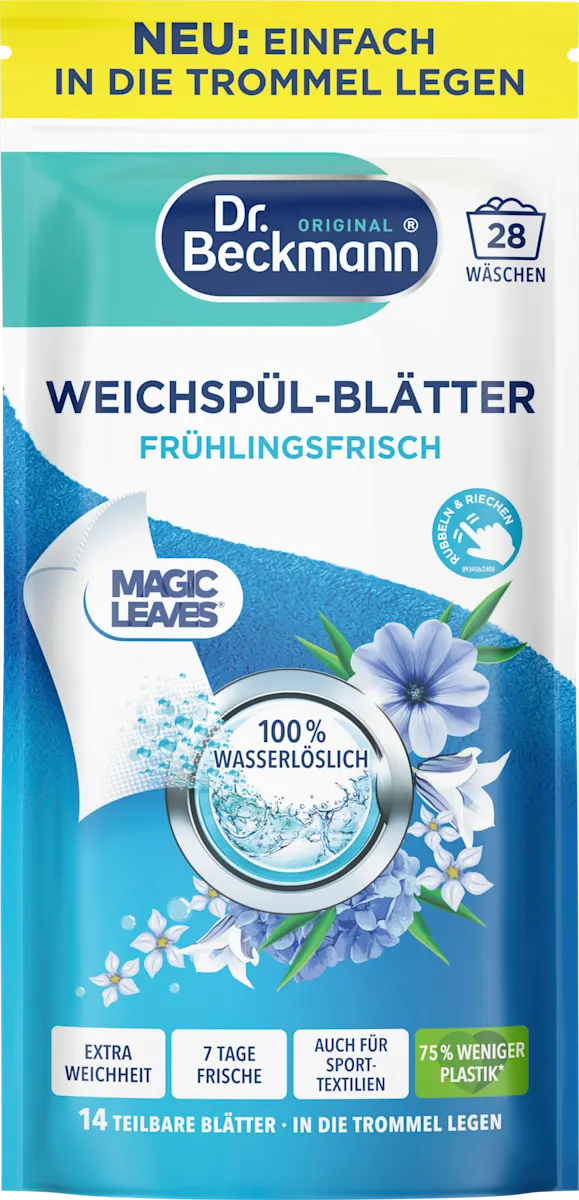 Кондиціонер для білизни в серветках Dr. Beckmann Spring Fresh, 28 прань
