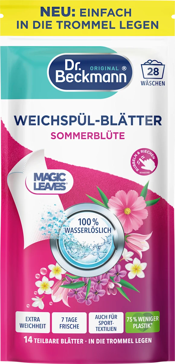 Кондиціонер для білизни в серветках Dr. Beckmann Summer Blossom, 28 прань