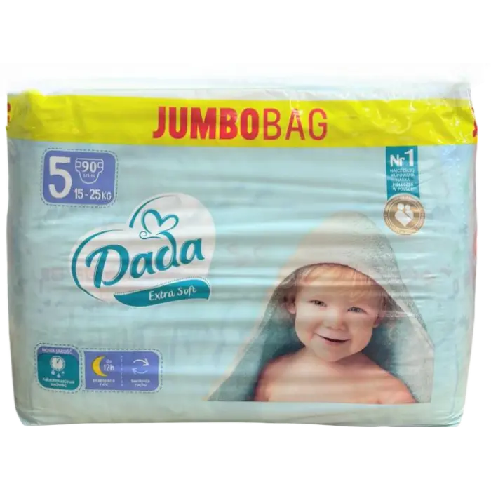 Підгузки Dada Extra Soft Jumbo розмір 5 (15-25 кг), 90 шт
