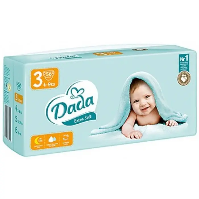 Підгузки Dada Extra Soft розмір 3 (4-9 кг), 56 шт