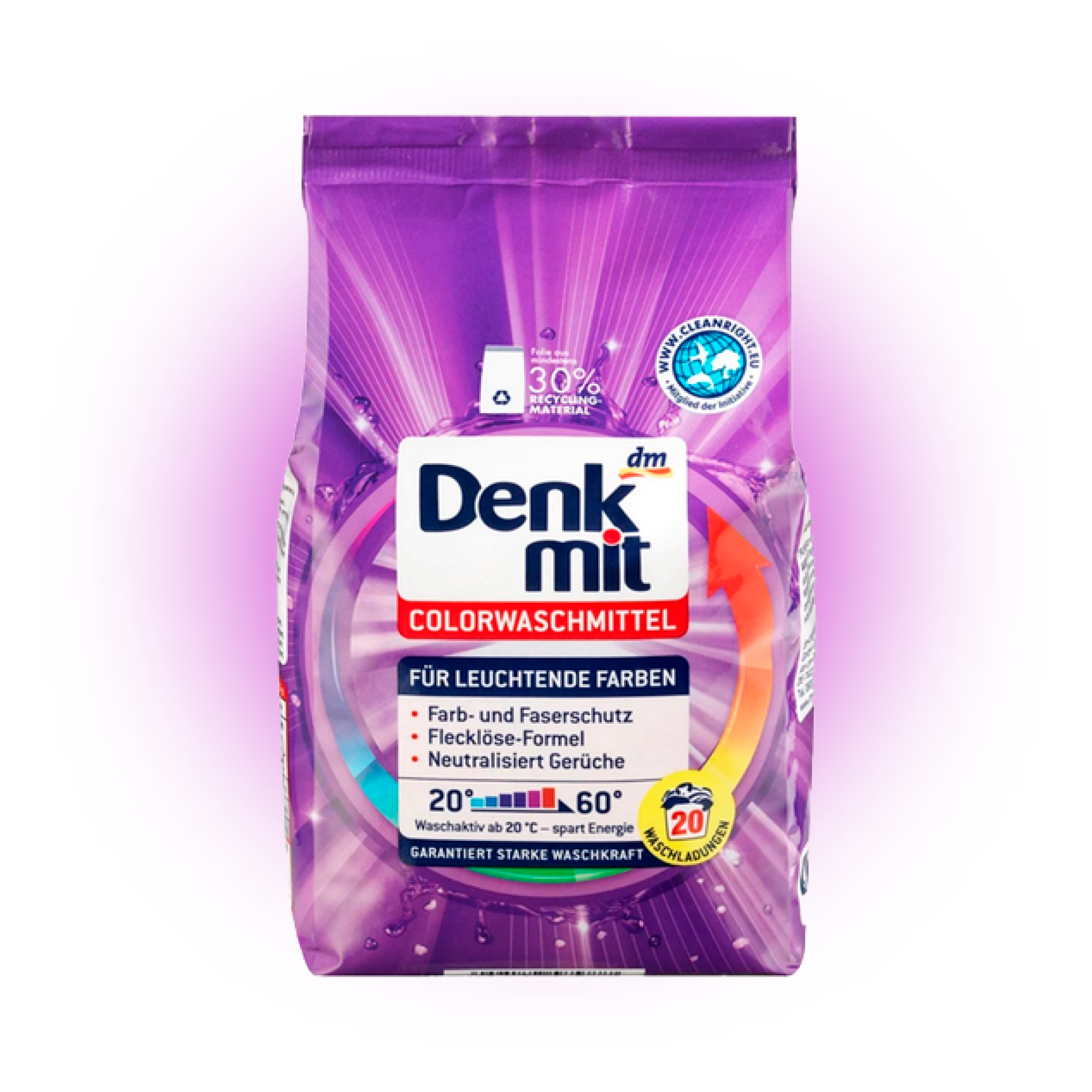 Порошок для стирки для цветных вещей Denk Mit Colorwaschmittel 20 стирок 1,35 кг