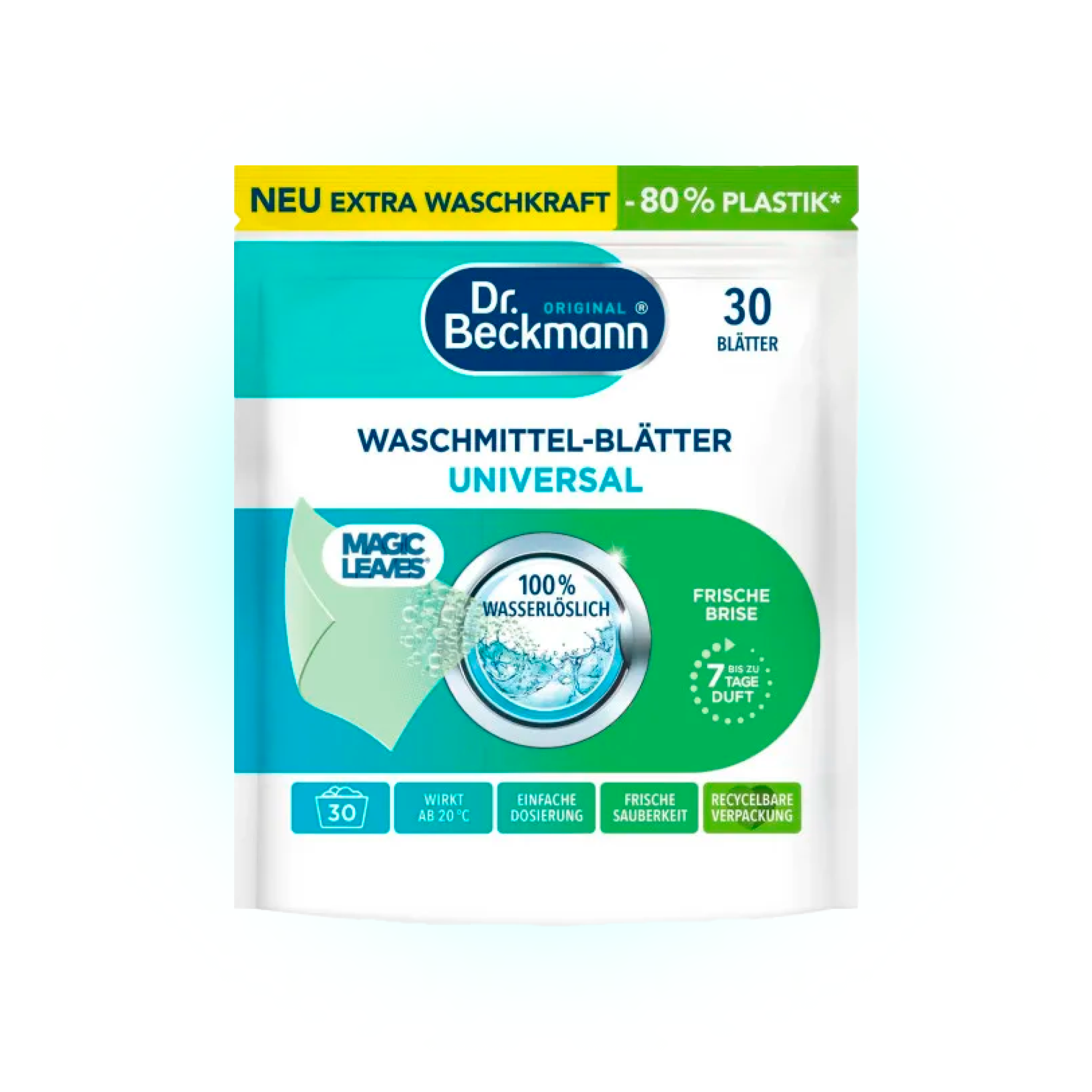 Салфетки для стирки Dr. Beckmann Magic Leaves Универсальные, 30 шт.