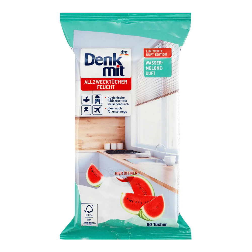 Серветки для прибирання Denkmit Wassermelone 50 шт
