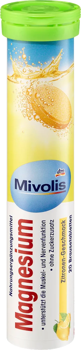 Шипучі таблетки-вітаміни Mivolis Magnesium, 20 шт.