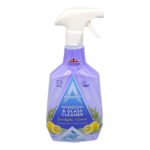 Засіб для миття вікон і скла Astonish Window & Glass Cleaner "Евкаліпт і лимон", 750 мл
