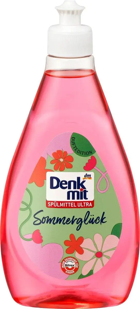 Засіб для миття посуду Denkmit Sommergluck рожевий, 500 мл