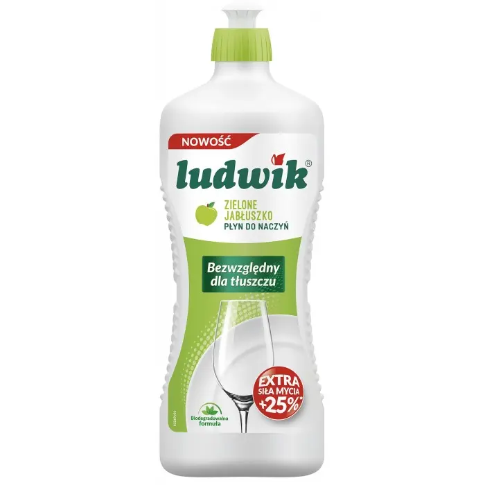 Средство для мытья посуды Ludwik с экстрактом зеленого яблока, 450 мл.