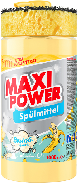 Средство для мытья посуды Maxi Power Банан, 1 л.