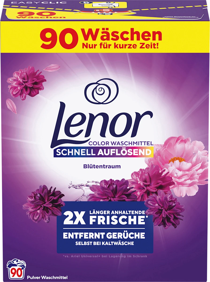 Пральний порошок для кольорових речей, Lenor Amethyst Blossom Dream 90 прань, 4,95 кг.