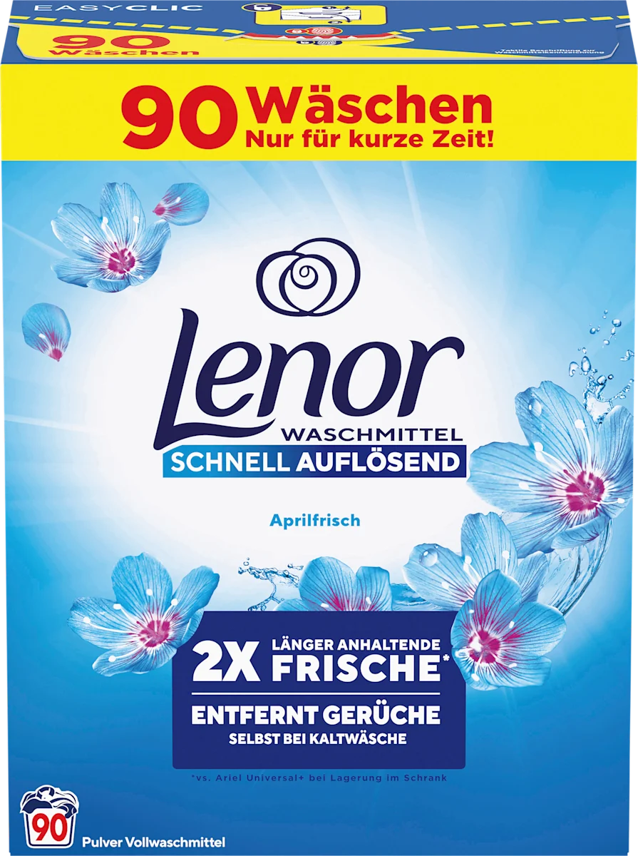 Пральний порошок, Lenor Квітнева свіжість 90 прань, 4,95 кг.