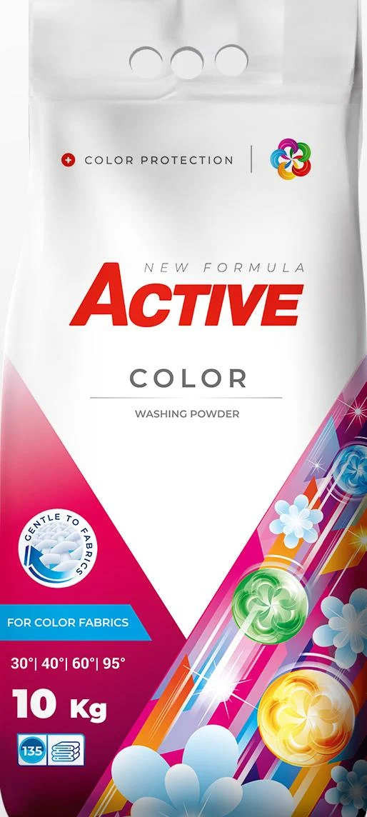 Пральний порошок для кольорових речей Active Color, 10кг