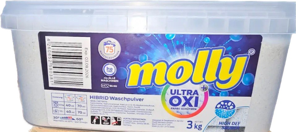 Стиральный порошок Molly Ultra Oxi+ Farber 75 стирок, 3 кг