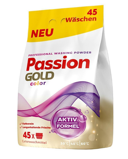 Пральний порошок для кольорових речей Passion Gold Color 45 прань, 2.7кг