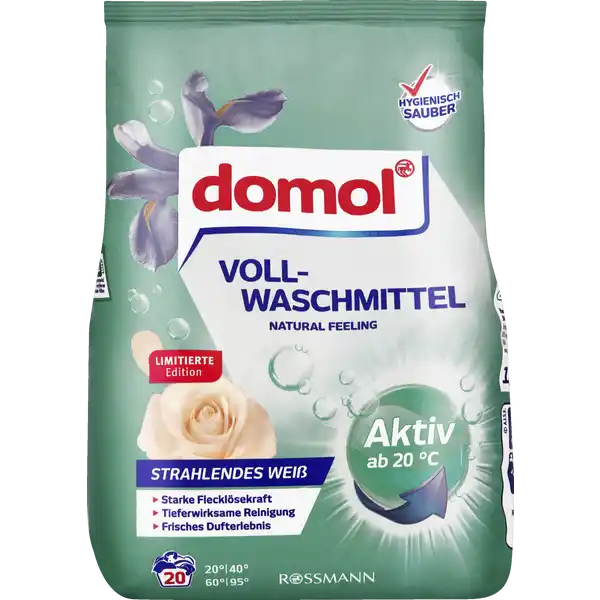Пральний порошок надпотужний Domol Voll-Wascmittel 20 прань, 1.35 кг