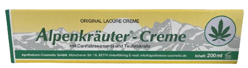 Травяной крем для суставов с экстрактом конопли Alpenkräuter-Creme, 200 мл