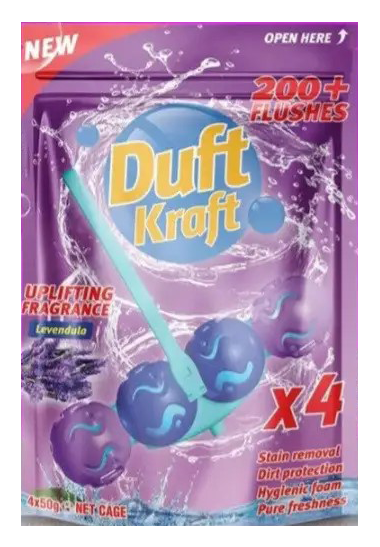 Туалетный блок для унитаза Duft kraft Лаванда, 50 г х 4 шт