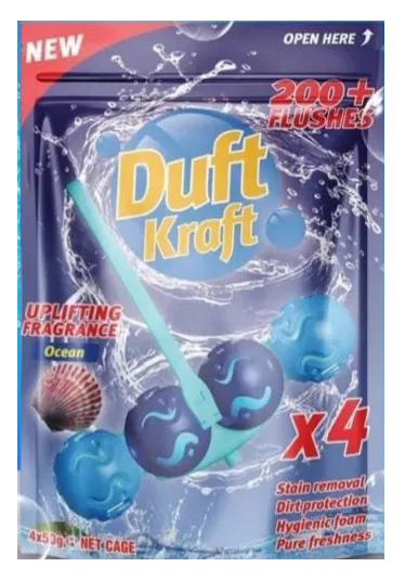 Туалетный блок для унитаза Duft kraft Океан, 50 г х 4 шт