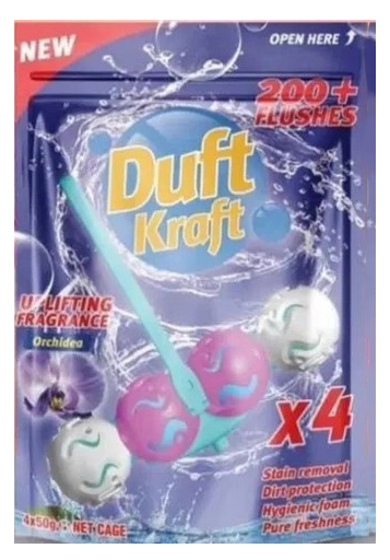 Туалетный блок для унитаза Duft kraft Орхидея, 50 г х 4 шт