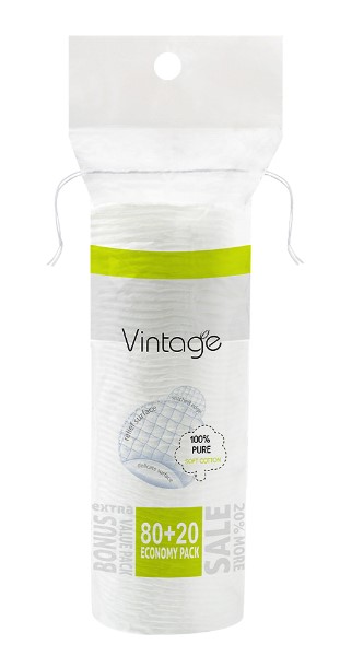 Ватні диски Vintage, 100 шт