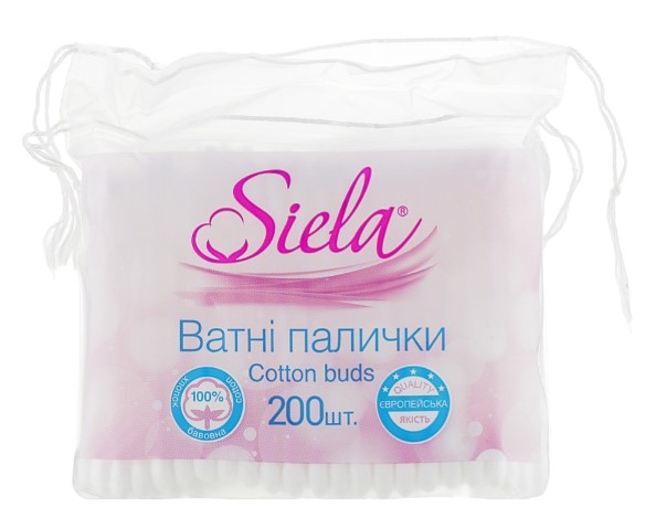 Ватные палочки Siela, 200 шт