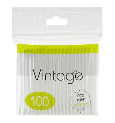 Ватні палички Vintage у пакеті, 100 шт