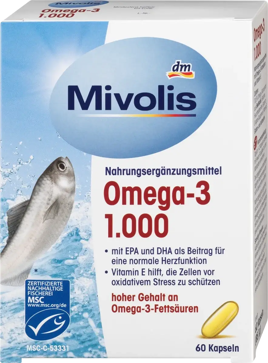 Вітамінний комплекс Mivolis Omega-3 1000 мг, 60 шт.