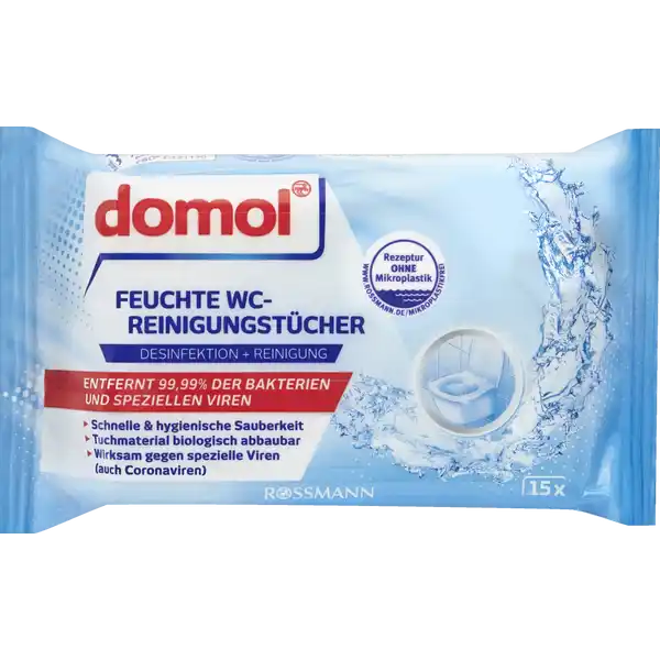 Вологі серветки для миття туалету Domol, 20 шт.
