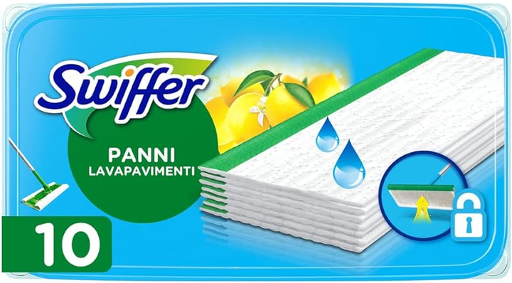 Вологі серветки до швабри Swiffer для прибирання з ароматом лимону, 10 шт
