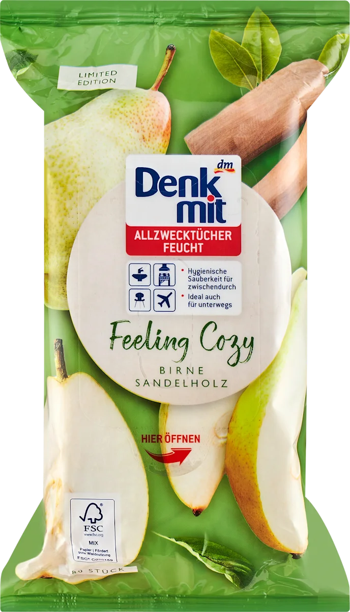 Влажные салфетки универсальные Denkmit Feeling Cozy, 80 шт