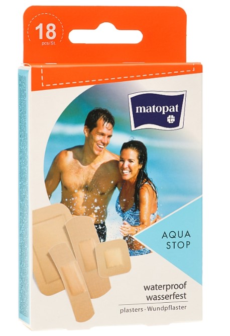 Водостойкий медицинский пластырь Matopat Aqua Stop, 18 шт