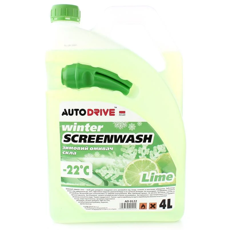 Зимний омыватель стекла Auto Drive AD0122 «Lime», 4 л